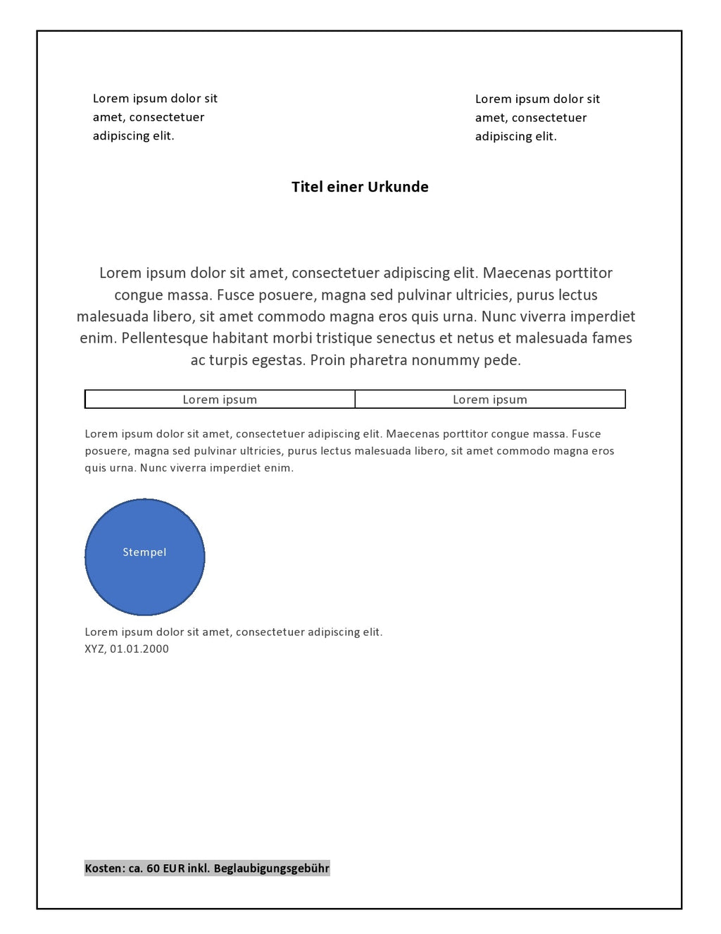 Gründungsurkunde (USA) Certificate of Incorporation